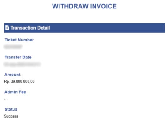 a close-up of a bank account
