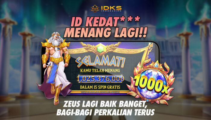 Petir Zeus Meledak! ID Kedat*** Sabet Rp1 Miliar di Gates of Olympus 1000