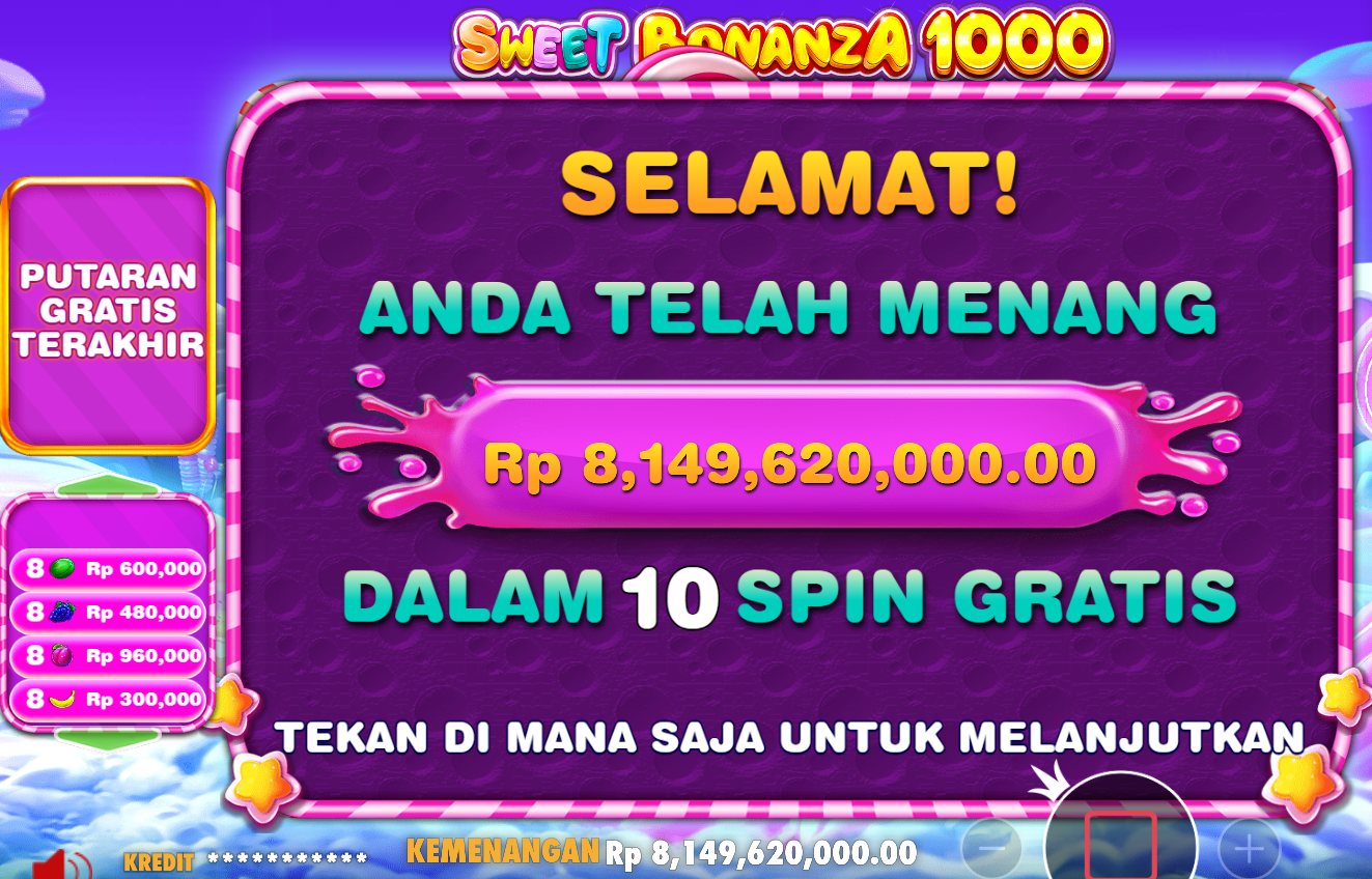 kemenangan member INDOKASINO Rp10M