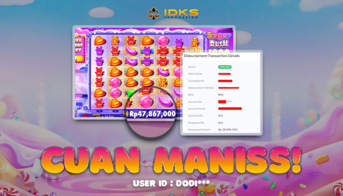 Bet 72 Ribu Jadi 50 Juta! ID dodi*** Buktikan Ganasnya Sugar Rush 1000 di INDOKASINO