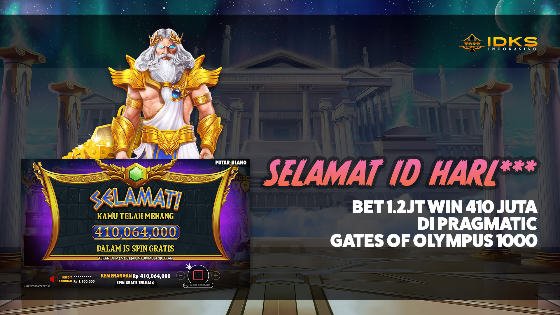 Testimoni Kemenangan INDOKASINO