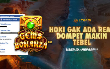 Kemenangan Fantastis Member INDOKASINO Gems Bonanza